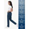 imageStraight Leg Scrub Pants for Women with 8 Pockets High Rise Modern Classic Fit Cargo Scrub Bottom Elastic Waist MedicalNavy