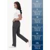 imageStraight Leg Scrub Pants for Women with 8 Pockets High Rise Modern Classic Fit Cargo Scrub Bottom Elastic Waist MedicalPewter
