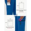 imageStraight Leg Scrub Pants for Women with 8 Pockets High Rise Modern Classic Fit Cargo Scrub Bottom Elastic Waist MedicalRoyal Blue