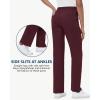imageStraight Leg Scrub Pants for Women with 8 Pockets High Rise Modern Classic Fit Cargo Scrub Bottom Elastic Waist MedicalWine