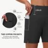 imageWomens 5quot Swim Shorts  Tummy Control High Waisted Loose Fitting with Zipper Pocket Liner Quick Dry Bottom UPF50Black
