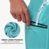 imageWomens 5quot Swim Shorts  Tummy Control High Waisted Loose Fitting with Zipper Pocket Liner Quick Dry Bottom UPF50Lake Green