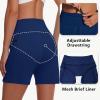 imageWomens 5quot Swim Shorts  Tummy Control High Waisted Loose Fitting with Zipper Pocket Liner Quick Dry Bottom UPF50Navy