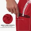 imageWomens 5quot Swim Shorts  Tummy Control High Waisted Loose Fitting with Zipper Pocket Liner Quick Dry Bottom UPF50Red