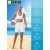 imageWomens 5quot Swim Shorts  Tummy Control High Waisted Loose Fitting with Zipper Pocket Liner Quick Dry Bottom UPF50White