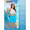imageWomens 5quot Swim Shorts Tummy Control Quick Dry Swimsuit Bottom High Waist Loose Fitting with Zipper Pocket Liner UPF50Azure Blue
