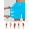 imageWomens 5quot Swim Shorts Tummy Control Quick Dry Swimsuit Bottom High Waist Loose Fitting with Zipper Pocket Liner UPF50Azure Blue