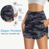 imageWomens 5quot Swim Shorts Tummy Control Quick Dry Swimsuit Bottom High Waist Loose Fitting with Zipper Pocket Liner UPF50Camo