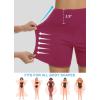imageWomens 5quot Swim Shorts Tummy Control Quick Dry Swimsuit Bottom High Waist Loose Fitting with Zipper Pocket Liner UPF50Fuchsia