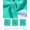 imageWomens 5quot Swim Shorts Tummy Control Quick Dry Swimsuit Bottom High Waist Loose Fitting with Zipper Pocket Liner UPF50Lake Green