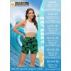 imageWomens 5quot Swim Shorts Tummy Control Quick Dry Swimsuit Bottom High Waist Loose Fitting with Zipper Pocket Liner UPF50Leaf