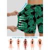 imageWomens 5quot Swim Shorts Tummy Control Quick Dry Swimsuit Bottom High Waist Loose Fitting with Zipper Pocket Liner UPF50Leaf