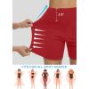 imageWomens 5quot Swim Shorts Tummy Control Quick Dry Swimsuit Bottom High Waist Loose Fitting with Zipper Pocket Liner UPF50Red