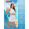 imageWomens 5quot Swim Shorts Tummy Control Quick Dry Swimsuit Bottom High Waist Loose Fitting with Zipper Pocket Liner UPF50White
