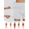 imageWomens 5quot Swim Shorts Tummy Control Quick Dry Swimsuit Bottom High Waist Loose Fitting with Zipper Pocket Liner UPF50White