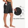 imageWomens 7quot Long Swim Board Shorts  High Waisted Quick Dry Beach Swimming Swimsuit Bottom with Liner Zip Pockets UPF5001black