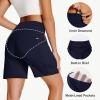 imageWomens 7quot Long Swim Board Shorts  High Waisted Quick Dry Beach Swimming Swimsuit Bottom with Liner Zip Pockets UPF5002navy