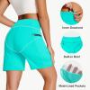 imageWomens 7quot Long Swim Board Shorts  High Waisted Quick Dry Beach Swimming Swimsuit Bottom with Liner Zip Pockets UPF5004lake Grenn