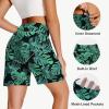 imageWomens 7quot Long Swim Board Shorts  High Waisted Quick Dry Beach Swimming Swimsuit Bottom with Liner Zip Pockets UPF5005leaf