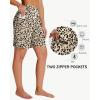 imageWomens 7quot Long Swim Board Shorts  High Waisted Quick Dry Beach Swimming Swimsuit Bottom with Liner Zip Pockets UPF5006leopard