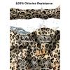 imageWomens 7quot Long Swim Board Shorts  High Waisted Quick Dry Beach Swimming Swimsuit Bottom with Liner Zip Pockets UPF5006leopard