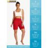 imageWomens 7quot Long Swim Board Shorts  High Waisted Quick Dry Beach Swimming Swimsuit Bottom with Liner Zip Pockets UPF5007red