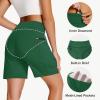 imageWomens 7quot Long Swim Board Shorts  High Waisted Quick Dry Beach Swimming Swimsuit Bottom with Liner Zip Pockets UPF5010green