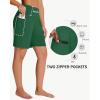 imageWomens 7quot Long Swim Board Shorts  High Waisted Quick Dry Beach Swimming Swimsuit Bottom with Liner Zip Pockets UPF5010green