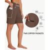 imageWomens 7quot Long Swim Board Shorts  High Waisted Quick Dry Beach Swimming Swimsuit Bottom with Liner Zip Pockets UPF5011brown