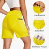 imageWomens 7quot Long Swim Board Shorts  High Waisted Quick Dry Beach Swimming Swimsuit Bottom with Liner Zip Pockets UPF5013yellow