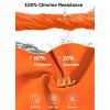 imageWomens 7quot Long Swim Board Shorts  High Waisted Quick Dry Beach Swimming Swimsuit Bottom with Liner Zip Pockets UPF5014orange