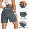 imageWomens 7quot Long Swim Board Shorts  High Waisted Quick Dry Beach Swimming Swimsuit Bottom with Liner Zip Pockets UPF5015grey