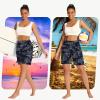 imageWomens 7quot Long Swim Board Shorts  High Waisted Quick Dry Beach Swimming Swimsuit Bottom with Liner Zip Pockets UPF5016grey