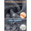 imageWomens Fleece Lined Pants Winter Warm Leggings Water Resistant Flare Bootcut Hiking Thermal Outdoor Cargo PocketsGrey
