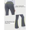 imageWomens Fleece Lined Pants Winter Warm Leggings Water Resistant Flare Bootcut Hiking Thermal Outdoor Cargo PocketsGrey
