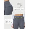 imageWomens Fleece Lined Pants Winter Warm Leggings Water Resistant Flare Bootcut Hiking Thermal Outdoor Cargo PocketsGrey