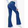 imageWomens Fleece Lined Pants Winter Warm Leggings Water Resistant Flare Bootcut Hiking Thermal Outdoor Cargo PocketsRoyal Blue