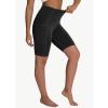 imageWomens High Waisted Long Swim Shorts  57912quot Tummy Control Swim Board Capris Bottoms Swimwear with Liner01black