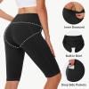 imageWomens High Waisted Long Swim Shorts  57912quot Tummy Control Swim Board Capris Bottoms Swimwear with Liner01black