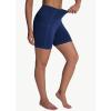 imageWomens High Waisted Long Swim Shorts  57912quot Tummy Control Swim Board Capris Bottoms Swimwear with Liner02navy