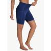 imageWomens High Waisted Long Swim Shorts  57912quot Tummy Control Swim Board Capris Bottoms Swimwear with Liner02navy