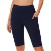 imageWomens High Waisted Long Swim Shorts  57912quot Tummy Control Swim Board Capris Bottoms Swimwear with Liner02navy