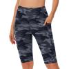 imageWomens High Waisted Long Swim Shorts  57912quot Tummy Control Swim Board Capris Bottoms Swimwear with Liner03camo Grey