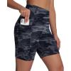 imageWomens High Waisted Long Swim Shorts  57912quot Tummy Control Swim Board Capris Bottoms Swimwear with Liner03camo Grey
