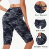 imageWomens High Waisted Long Swim Shorts  57912quot Tummy Control Swim Board Capris Bottoms Swimwear with Liner03camo Grey