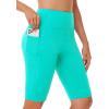 imageWomens High Waisted Long Swim Shorts  57912quot Tummy Control Swim Board Capris Bottoms Swimwear with Liner05lake Green