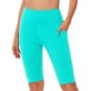 imageWomens High Waisted Long Swim Shorts  57912quot Tummy Control Swim Board Capris Bottoms Swimwear with Liner05lake Green