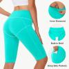 imageWomens High Waisted Long Swim Shorts  57912quot Tummy Control Swim Board Capris Bottoms Swimwear with Liner05lake Green