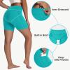imageWomens High Waisted Long Swim Shorts  57912quot Tummy Control Swim Board Capris Bottoms Swimwear with Liner05lake Green