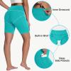 imageWomens High Waisted Long Swim Shorts  57912quot Tummy Control Swim Board Capris Bottoms Swimwear with Liner05lake Green